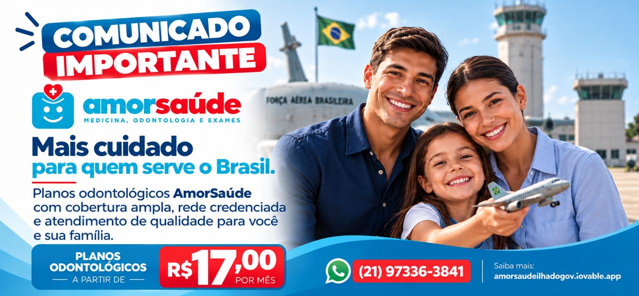 Comunicado: planos odontológicos AmorSaúde para militares da FAB a partir de R$ 17,00 por mês